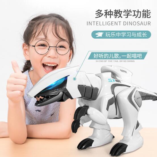 儿童遥控恐龙益智早教智能机器人充电动会走路讲故事男孩玩具